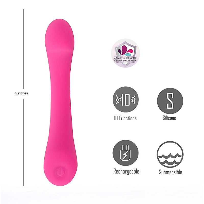 Maia Toys Maia KENNA USB Rechargeable G Spot Vibrator with Curved Design - G-Spot Vibrators