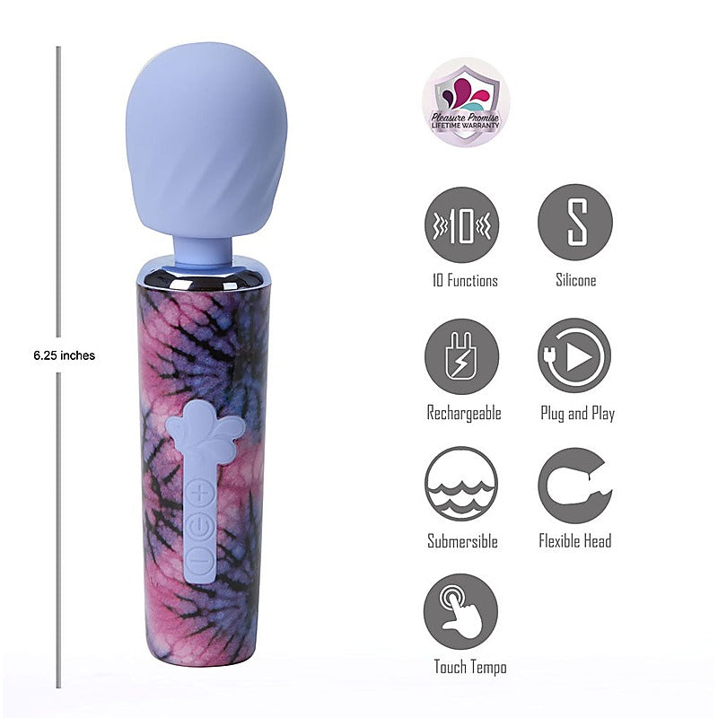 Maia Toys Maia JOURNEE USB Rechargeable Body Wand Massager Tie Dye Vibrator - Body Wands