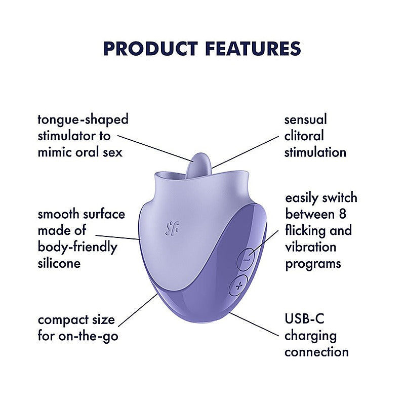 Tongue Dancer Rechargeable Flicking Stimulator by Satisfyer - Clit Ticklers and Pulsators