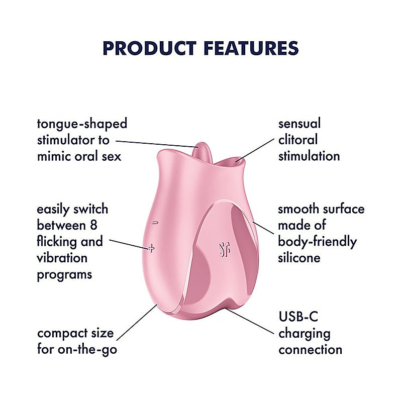 Tongue Lover Rechargeable Clitoral Vibrator by Satisfyer - Clit Ticklers and Pulsators
