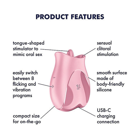 Tongue Lover Rechargeable Clitoral Vibrator by Satisfyer - Clit Ticklers and Pulsators