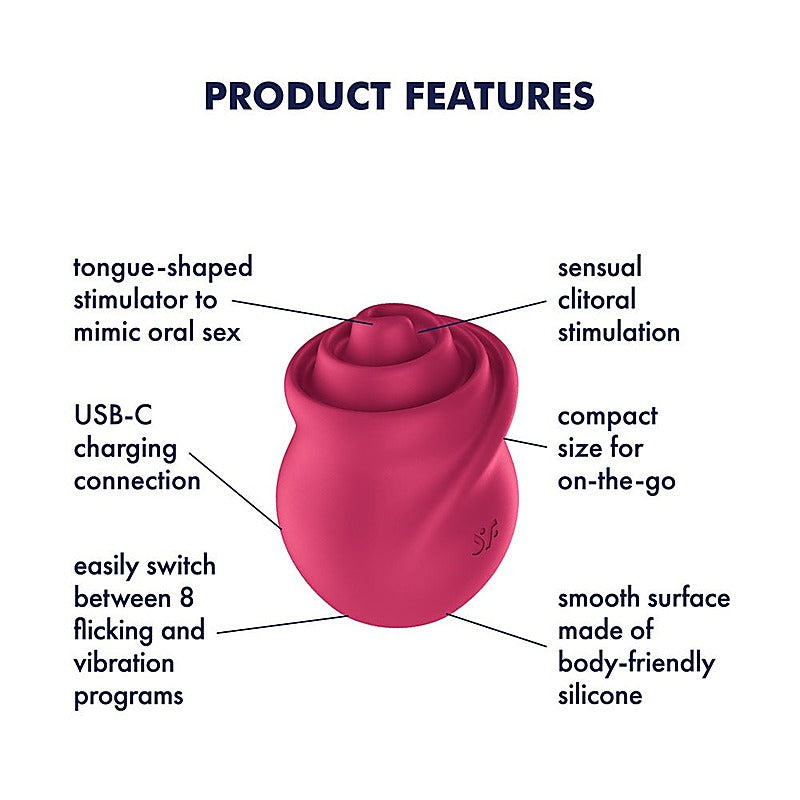 Tongue Twister USB Rechargeable Clit Stimulator by Satisfyer - Clit Ticklers and Pulsators