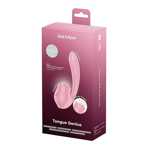 Tongue Genius Vibrator with Clit Stimulator by Satisfyer - Clit Ticklers and Pulsators
