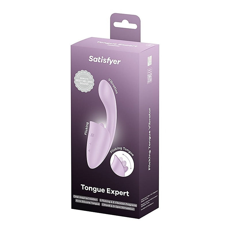 Tongue Expert Vibrator with Clitoral Stimulator by Satisfyer - Clit Ticklers and Pulsators