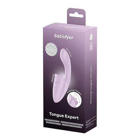 Tongue Expert Vibrator with Clitoral Stimulator by Satisfyer - Clit Ticklers and Pulsators