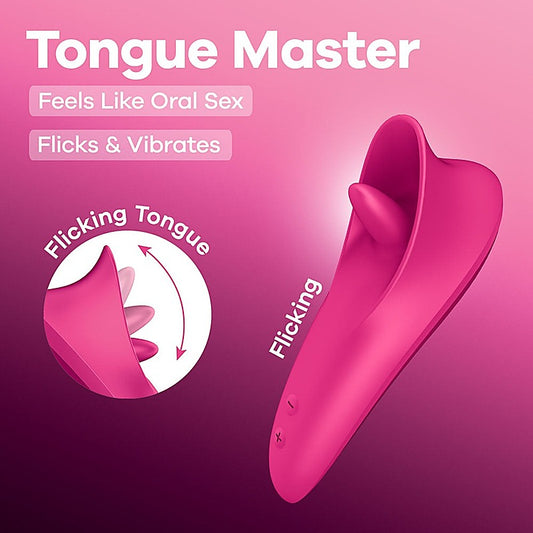 Tongue Master Flicking Clitoral Stimulator by Satisfyer - Clit Ticklers and Pulsators