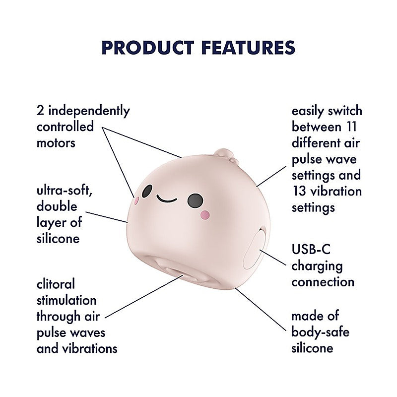 Mochi USB Rechargeable Air Pulse Clit Stimulator - Clit Ticklers and Pulsators