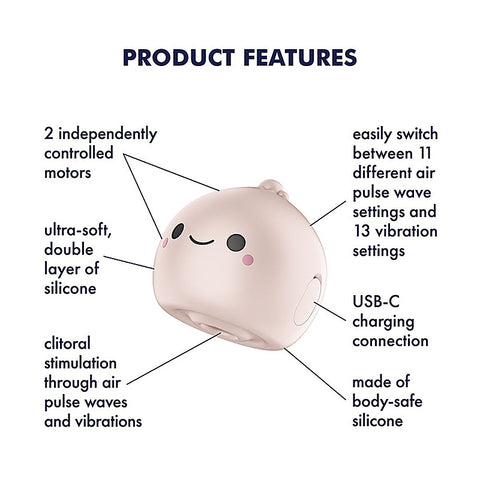 Mochi USB Rechargeable Air Pulse Clit Stimulator - Clit Ticklers and Pulsators