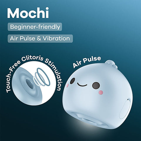 Mochi USB Rechargeable Air Pulse Clit Stimulator - Clit Ticklers and Pulsators