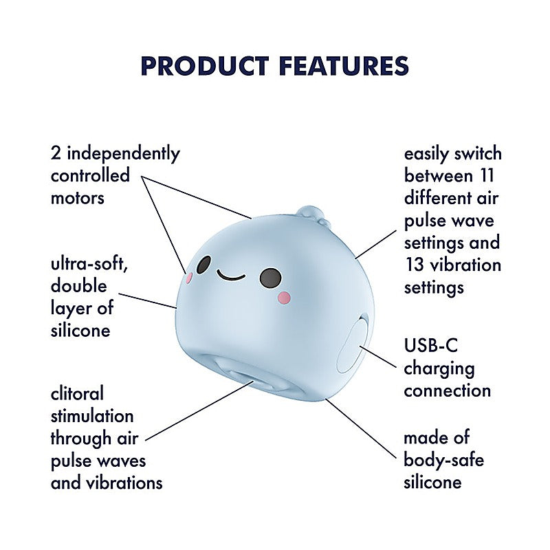 Mochi USB Rechargeable Air Pulse Clit Stimulator - Clit Ticklers and Pulsators