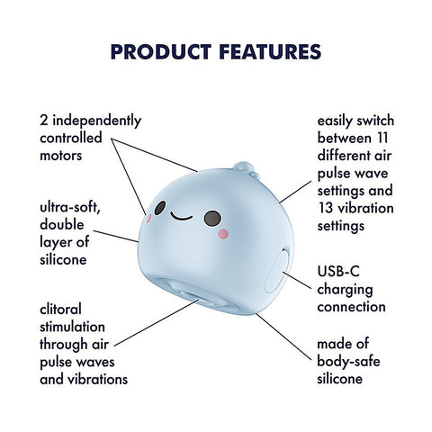 Mochi USB Rechargeable Air Pulse Clit Stimulator - Clit Ticklers and Pulsators