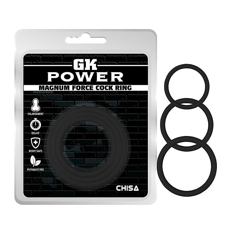 Magnum Force Silicone Cock Ring Set by Chisa - Cock Ring Sets