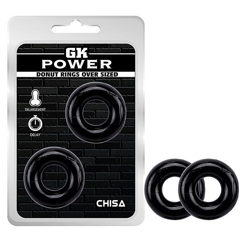 Mega Donut Shaped Cock Rings Twin Pack by Chisa - Cock Ring Sets