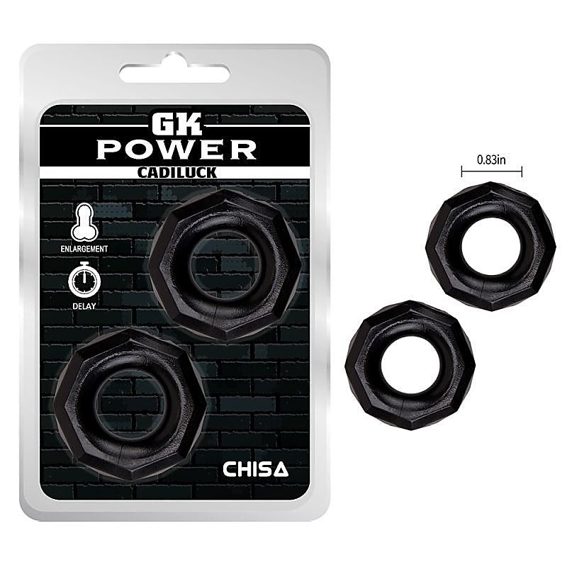 Cadiluck 2 Piece Nut Shaped Cock Ring Set by Chisa - Cock Ring Sets