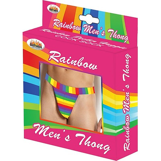 Rainbow Pecker Men's Thong by Hott Products - Party Gifts and Novelties