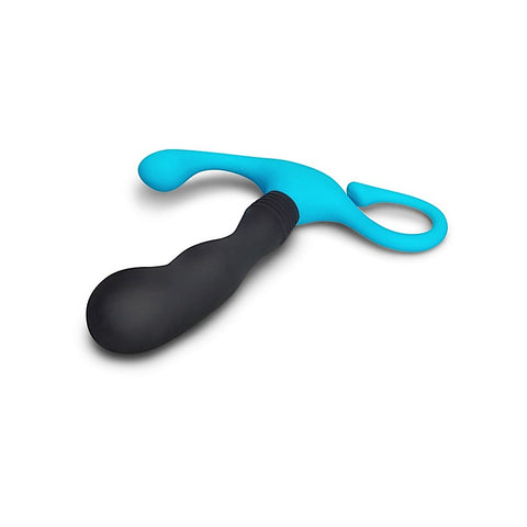 B Vibe Curl Hands Free Curved Silicone Prostate Massager Ribbed Base - Prostate Toys