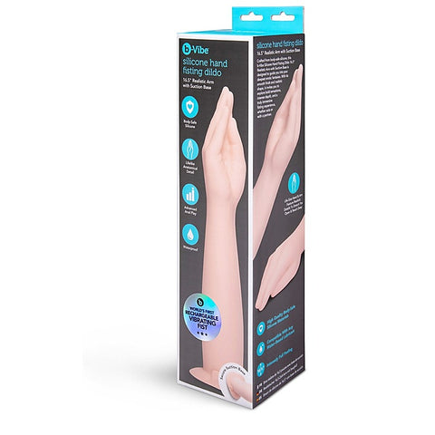 B Vibe Silicone Hand Fisting Dildo With Suction Base 16.5 Inch - Realistic Dildos