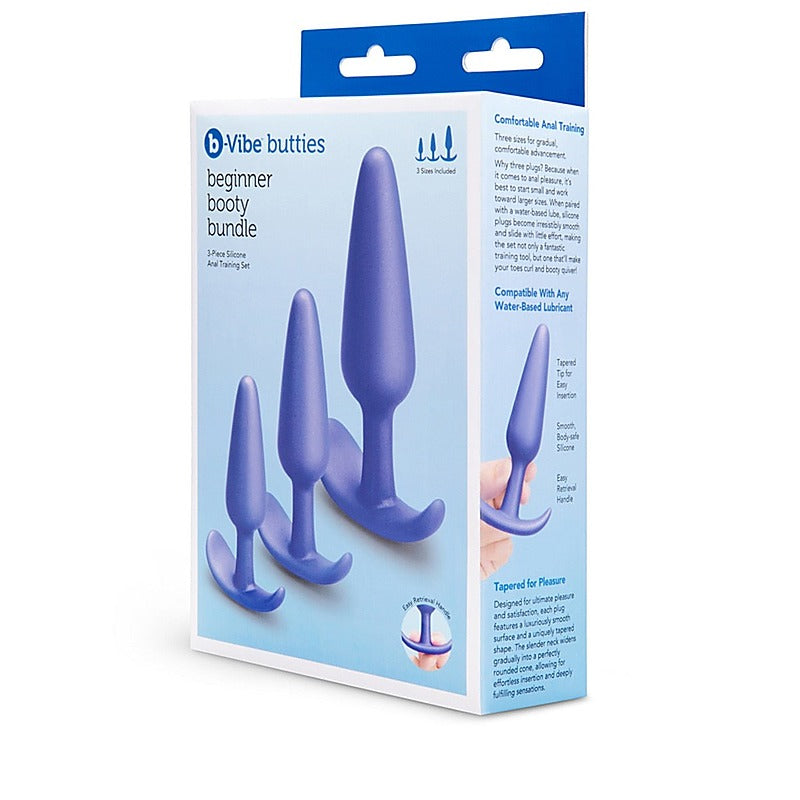 Butties Beginner Booty 3-Piece Anal Training Set by B-Vibe - Butt Plugs