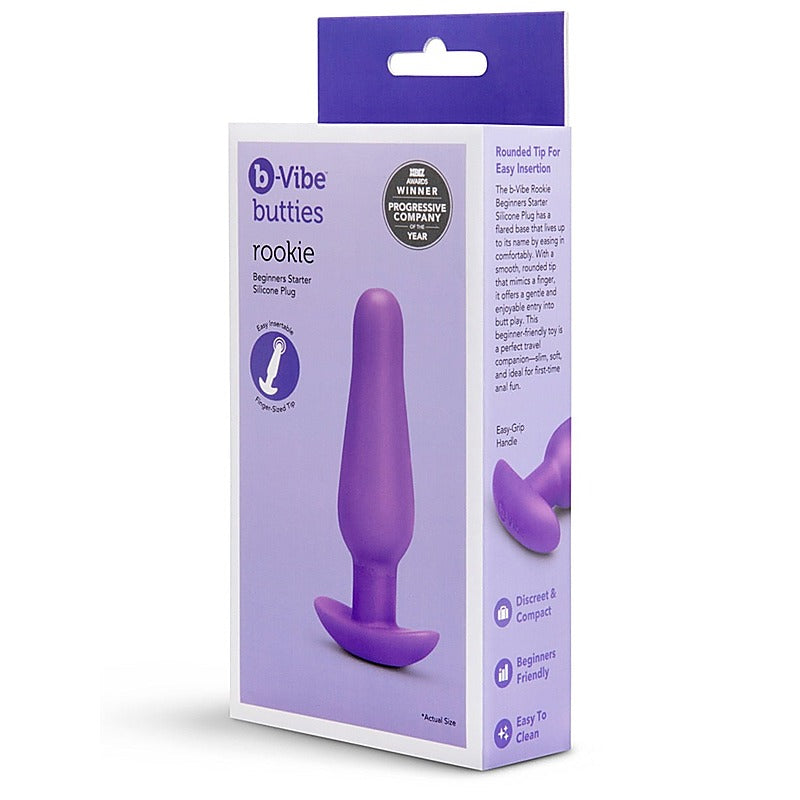 b-Vibe Rookie Beginners Starter Silicone Butt Plug - Butt Plugs