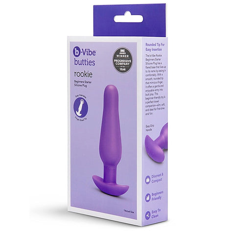 b-Vibe Rookie Beginners Starter Silicone Butt Plug - Butt Plugs