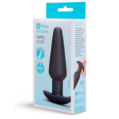 B Vibe Hefty Weighted Silicone Anal Plug 185g Weighted Balls - Butt Plugs