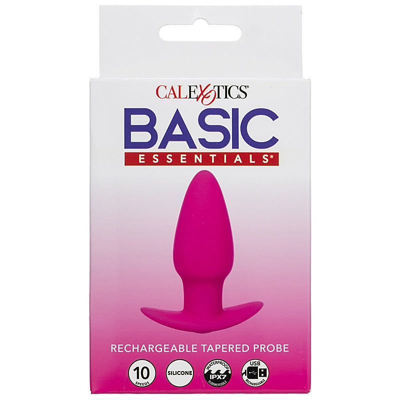 Basic Essentials Rechargeable Tapered Anal Probe - Butt Plugs