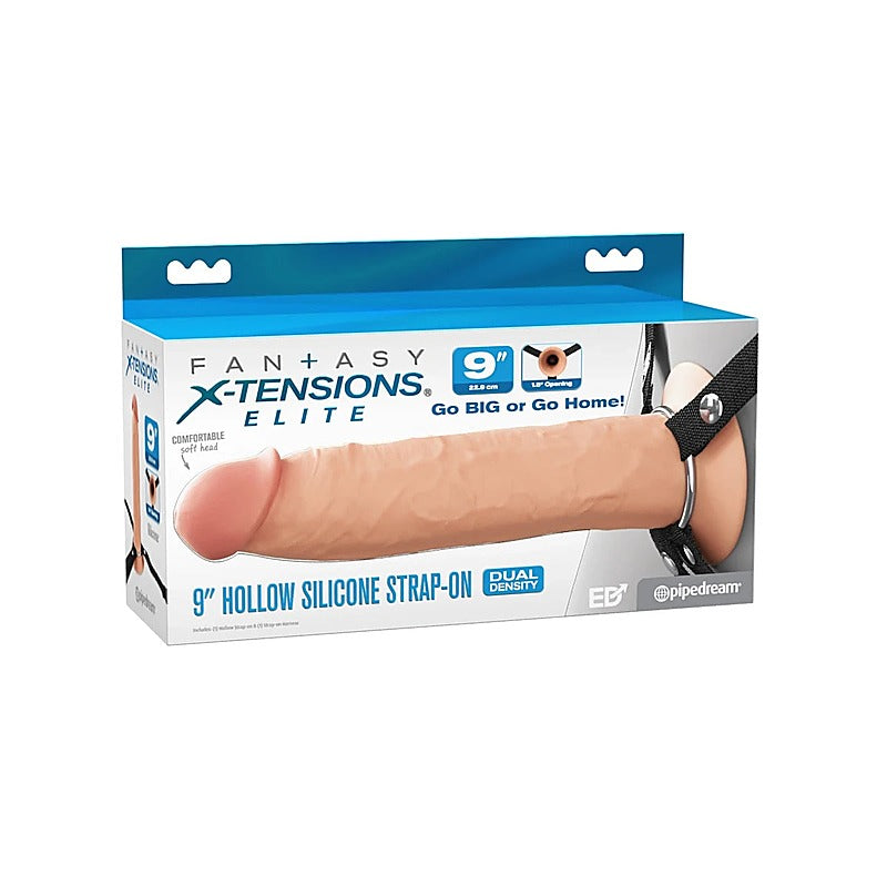 FX Elite 9in Silicone Hollow Strap-On by Pipedream Products - Strap On Sextoys