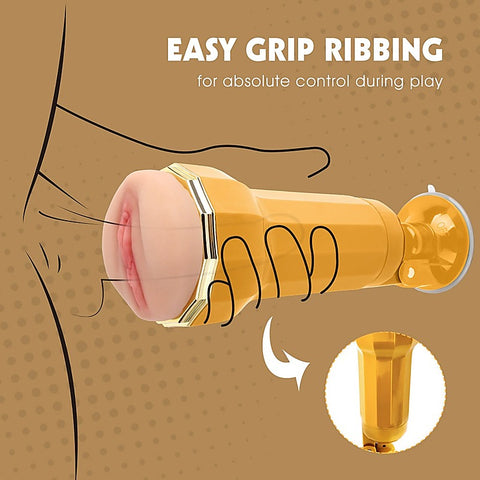 Premium Realistic Vibrating Vagina Cup by Chisa - Masturbators and Strokers