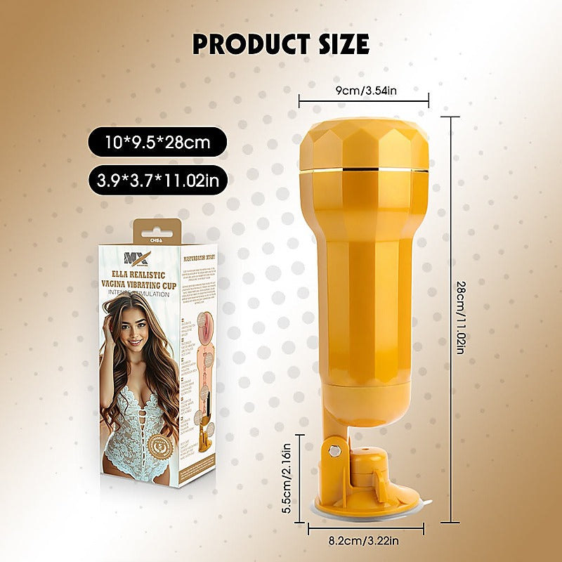 Premium Realistic Vibrating Vagina Cup by Chisa - Masturbators and Strokers