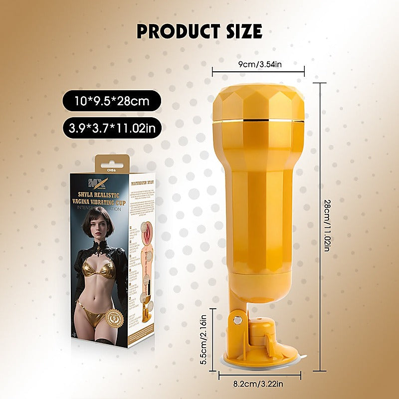 Shyla Realistic Vibrating Vagina Cup by Chisa - Masturbators and Strokers