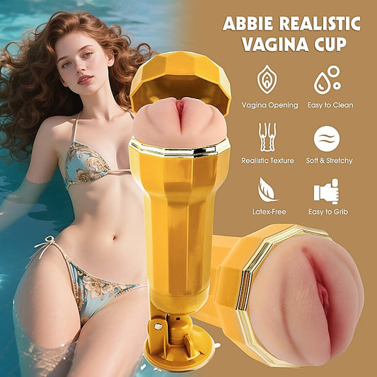 Abbie Realistic Vagina Vibrating Cup by Chisa - Masturbators and Strokers