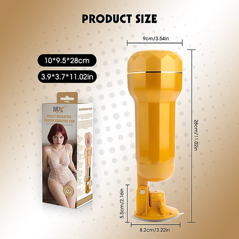 Holly Realistic Vagina Vibrating Cup by Chisa - Masturbators and Strokers