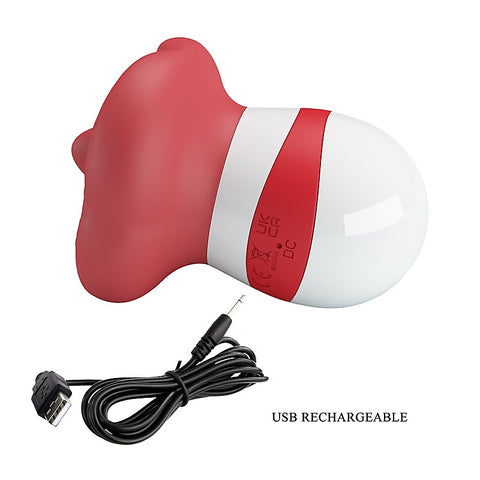 Baile The Flaming Lips Mina Clitoral Vibrator (Red/White) - Clit Ticklers and Pulsators