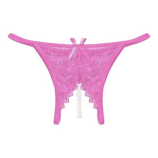 Crotchless Pearl Women's Panties by Love In Leather - G-Strings, Panties and Shorts