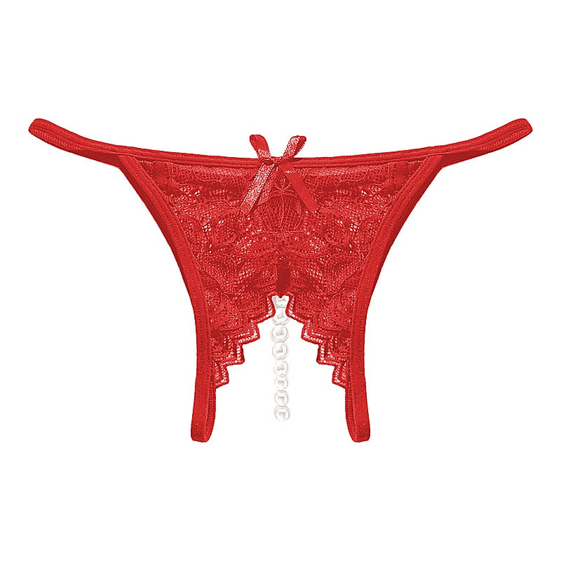 Crotchless Pearl Women's Panties by Love In Leather - G-Strings, Panties and Shorts