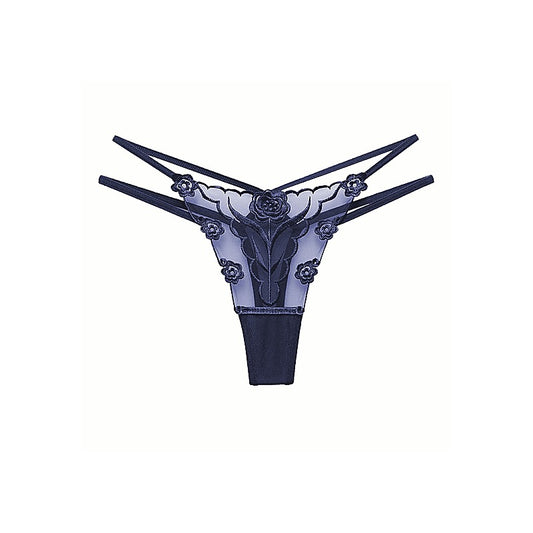 Womens Embroidered G-String Panties Dusk by Love In Leather - G-Strings, Panties and Shorts