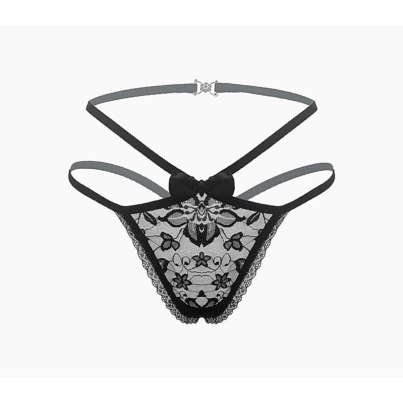 Full Lace G-String Crotchless Panties by Love In Leather - G-Strings, Panties and Shorts