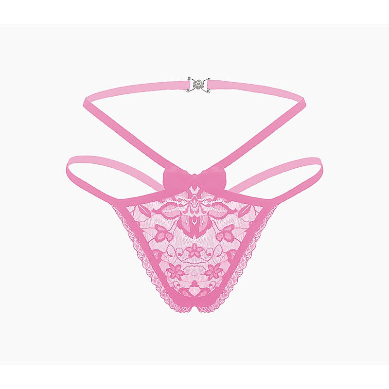 Full Lace G-String Crotchless Panties by Love In Leather - G-Strings, Panties and Shorts