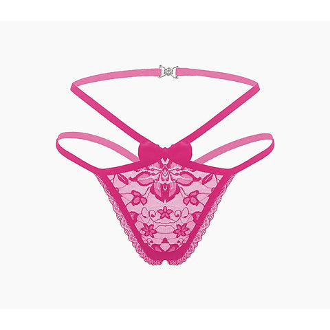 Full Lace G-String Crotchless Panties by Love In Leather - G-Strings, Panties and Shorts