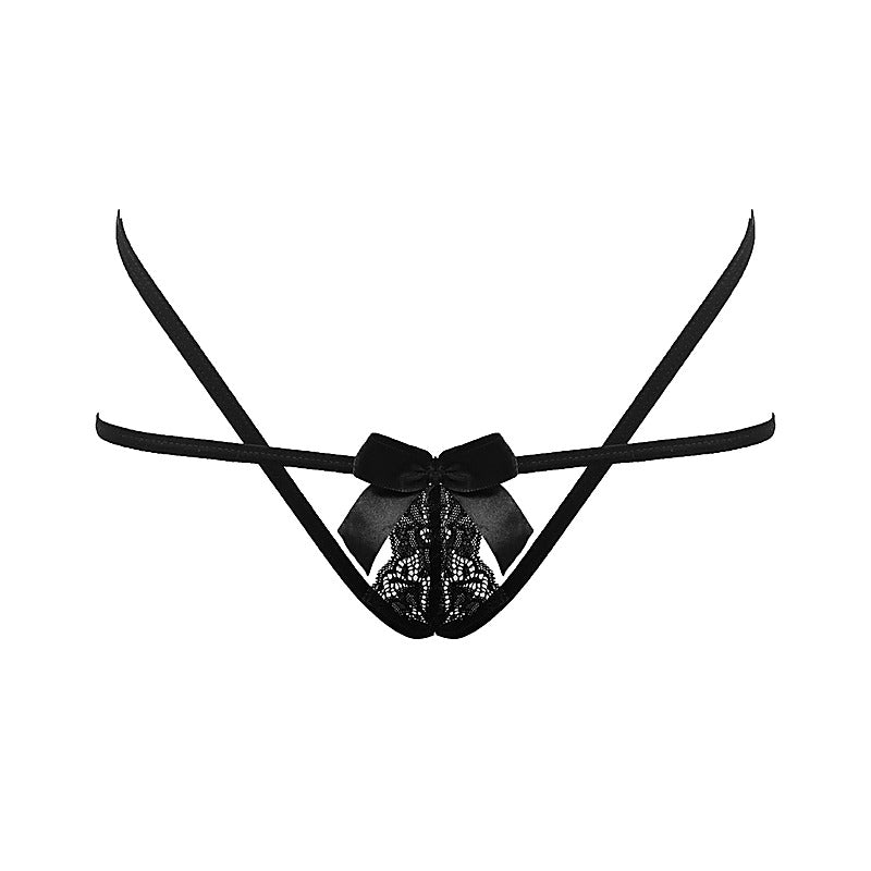 Crotchless Panties with Adjustable Slider by Love In Leather - G-Strings, Panties and Shorts