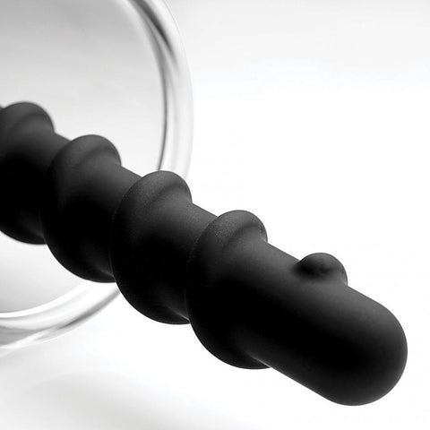 Rosebud Vacuum Anal Pump With Swirl Anal Bead by BDStyle - Anal Beads and Balls