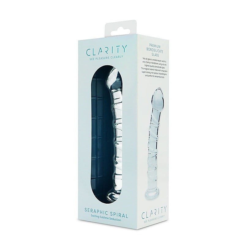 Creative Conceptions Clarity Seraphic Spiral Borosilicate Glass Dildo - Glass Sex Toys