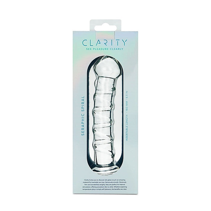 Creative Conceptions Clarity Seraphic Spiral Borosilicate Glass Dildo - Glass Sex Toys