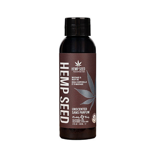 Hemp Seed Massage & Body Oil Unscented Bottle - Massage Oils and Lubricants