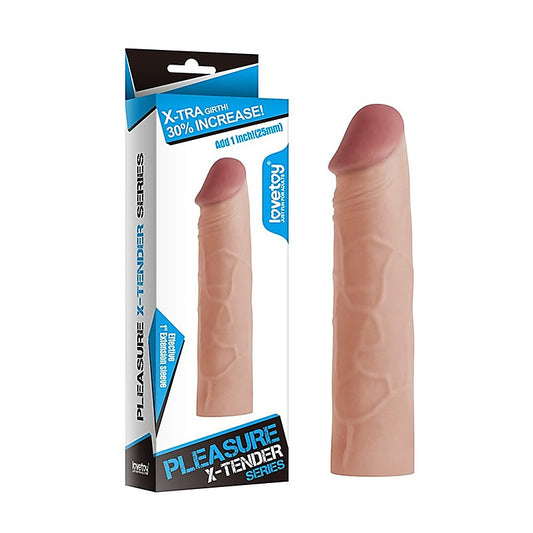 Pleasure X-Tender 1 Inches Penis Extension Sleeve - Penis Sleeves and Extenders