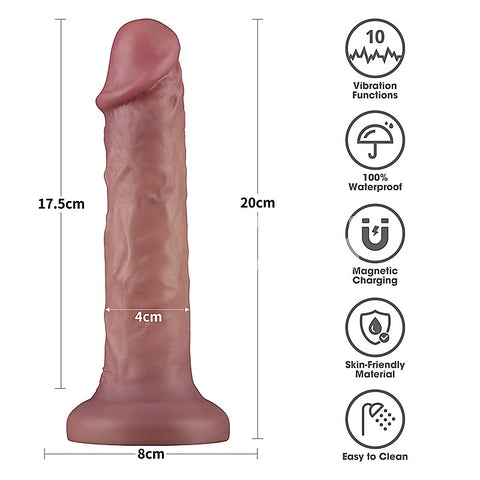 Dual Density Power Cock Vibrating Dong by Lovetoy - Vibrating Dildos