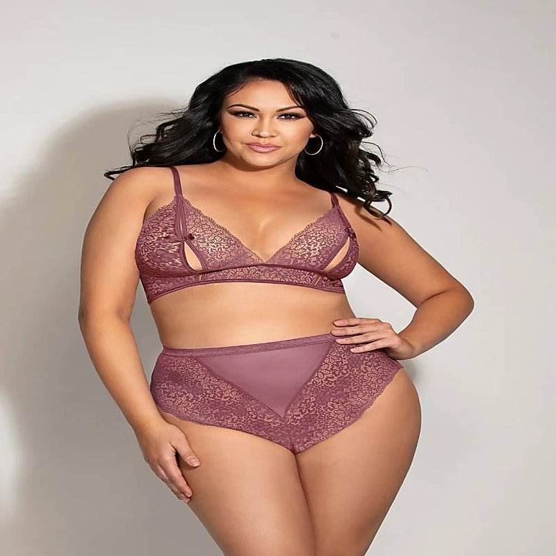 Two Piece Lace Bralette Set by Seven 'til Midnight - Bras and Bra Sets