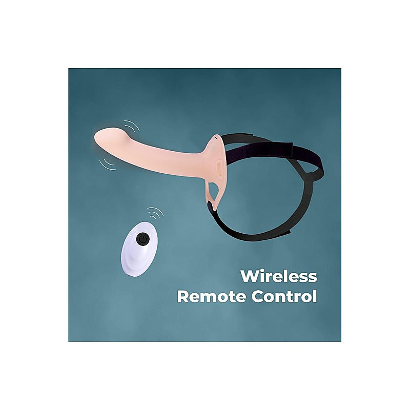 Rechargeable Vibrating Hollow Strap-On by NANMA - Strap On Sextoys