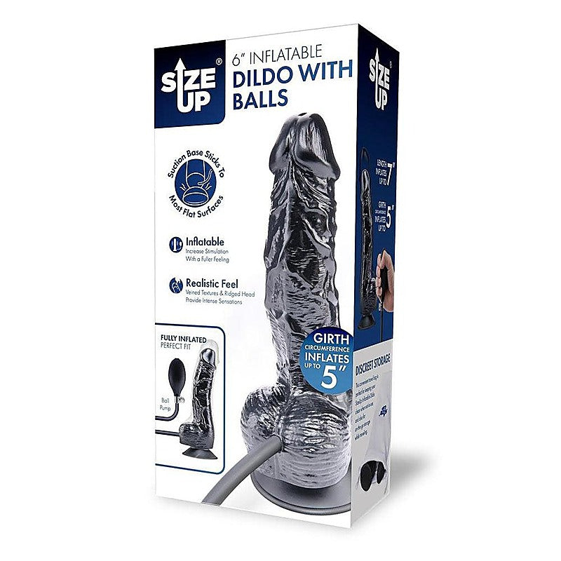 Size Up Realistic Inflatable Dildo with Balls by Xgen - Inflatable Dildos and Vibrators