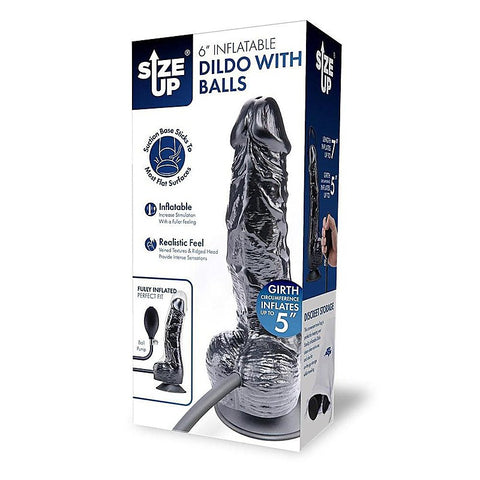 Size Up Realistic Inflatable Dildo with Balls by Xgen - Inflatable Dildos and Vibrators